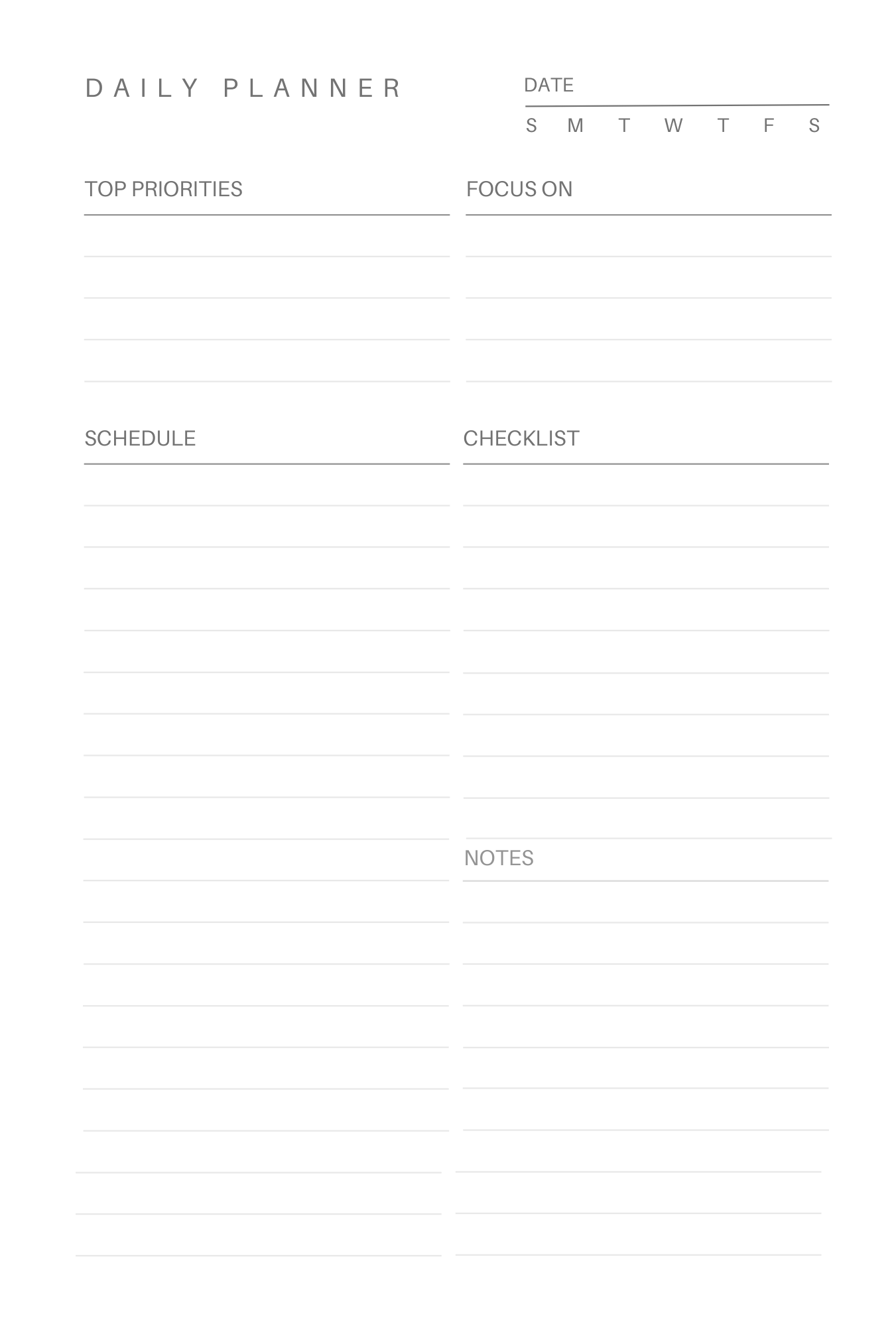 'Minimal' Planner