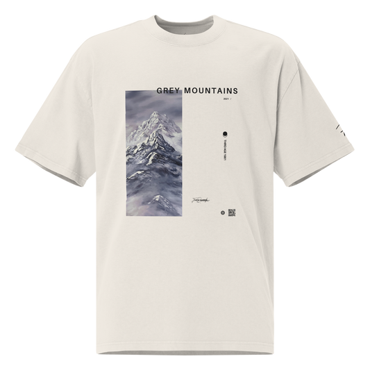 Oversized Grey Mountains Shirt